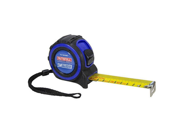 Faithfull Trade Tape Measure 5m (Width 25mm) (Metric Only) Faithfull - RockBottom Northampton