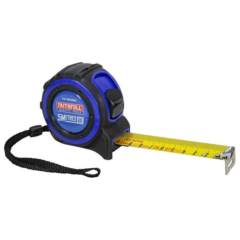 Faithfull Trade Tape Measure 5m (Width 25mm) (Metric Only) Faithfull - RockBottom Northampton
