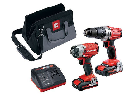 Einhell Power X-Change Combi & Impact Driver Twin Pack 18V 2 x 2.0Ah Li-ion Einhell - RockBottom Northamptin