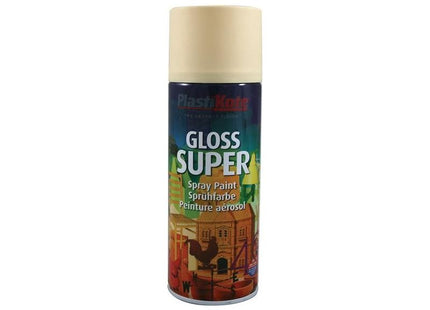Plastikote Gloss Super Spray Antique White 400ml PlastiKote - RockBottom Nothampton