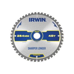 Irwin® Construction Mitre Circular Saw Blade 254 x 30mm x 48T ATB/Neg IRWIN® - RockBottom Northampton