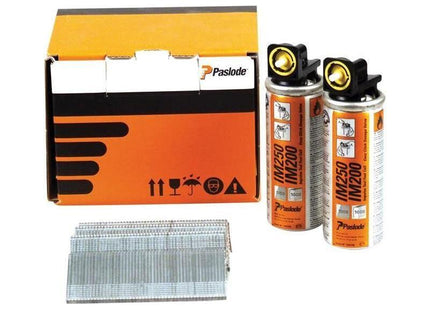 Paslode 64mm IM65 Galvanised Straight Brads 2000 2 x Fuel Cells Paslode - RockBottom Nothampton