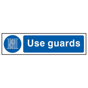 Scan Use Guards - PVC Sign 200 x 50mm Scan - RockBottom Nothampton