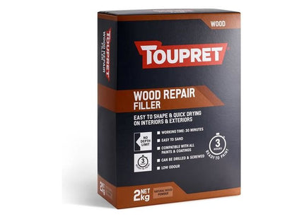 Toupret Wood Repair Filler Natural Wood 2kg Toupret - RockBottom Northampton