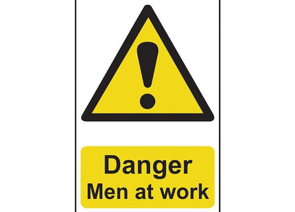 Scan Danger Men At Work - PVC Sign 400 x 600mm Scan - RockBottom Nothampton