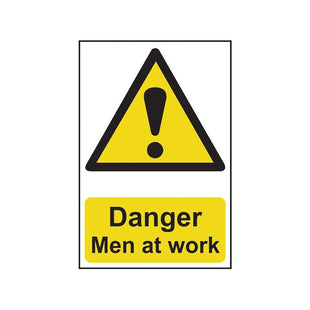 Scan Danger Men At Work - PVC Sign 400 x 600mm Scan - RockBottom Nothampton
