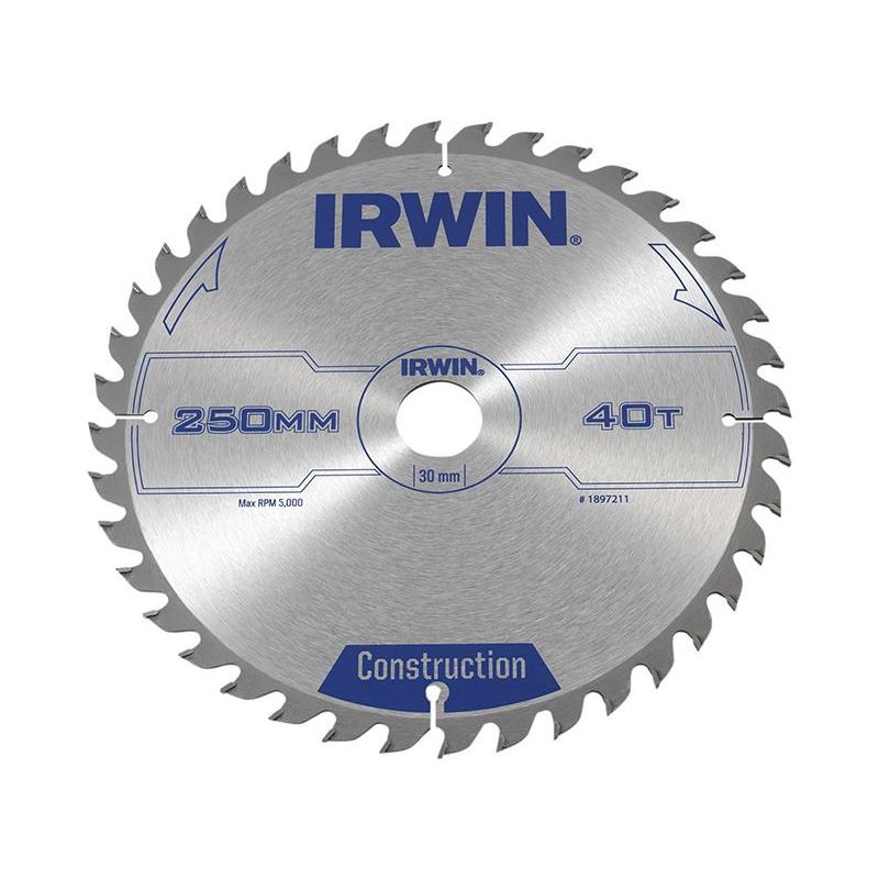 Irwin® General Purpose Table & Mitre Saw Blade 250 x 30mm x 40T ATB IRWIN® - RockBottom Northampton