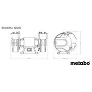 Metabo DS 200 Plus Bench Grinder 600W 240V Metabo - RockBottom Northampton