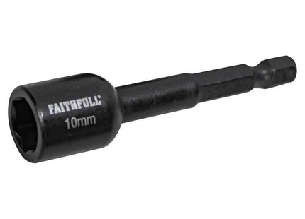 Faithfull Magnetic Impact Nut Driver 10mm x 1/4in Hex Faithfull - RockBottom Northampton