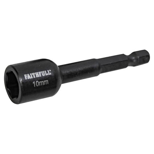 Faithfull Magnetic Impact Nut Driver 10mm x 1/4in Hex Faithfull - RockBottom Northampton
