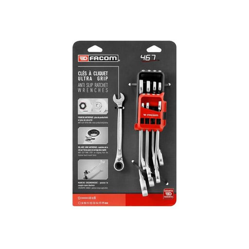 Facom 440XL Long Combination Wrench Set, 8 Piece Facom - RockBottom Northampton