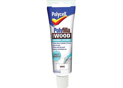 Polycell Polyfilla For Wood General Repairs Tube White 75g Polycell - RockBottom Nothampton
