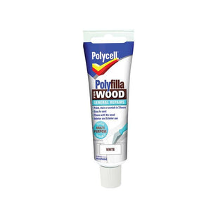 Polycell Polyfilla For Wood General Repairs Tube White 75g Polycell - RockBottom Nothampton