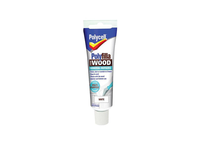 Polycell Polyfilla For Wood General Repairs Tube White 75g Polycell - RockBottom Nothampton