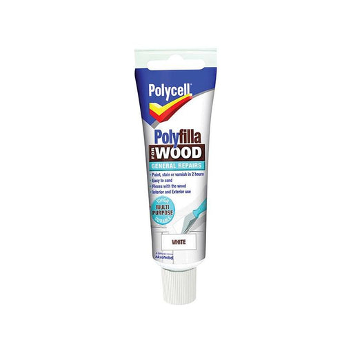 Polycell Polyfilla For Wood General Repairs Tube White 75g Polycell - RockBottom Nothampton
