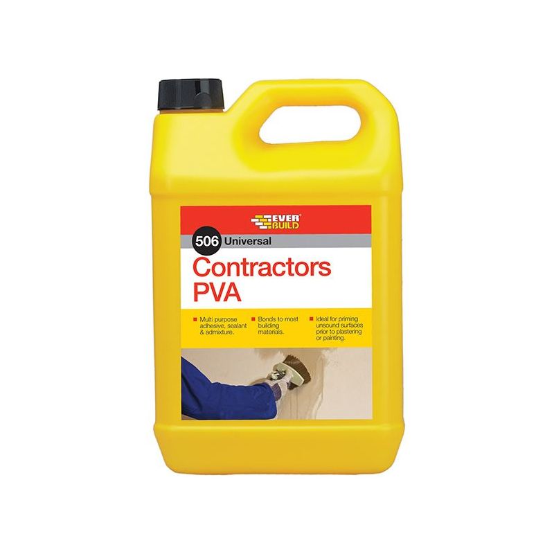 Everbuild Sika Contractor's PVA 5 litre Everbuild Sika - RockBottom Northamptin