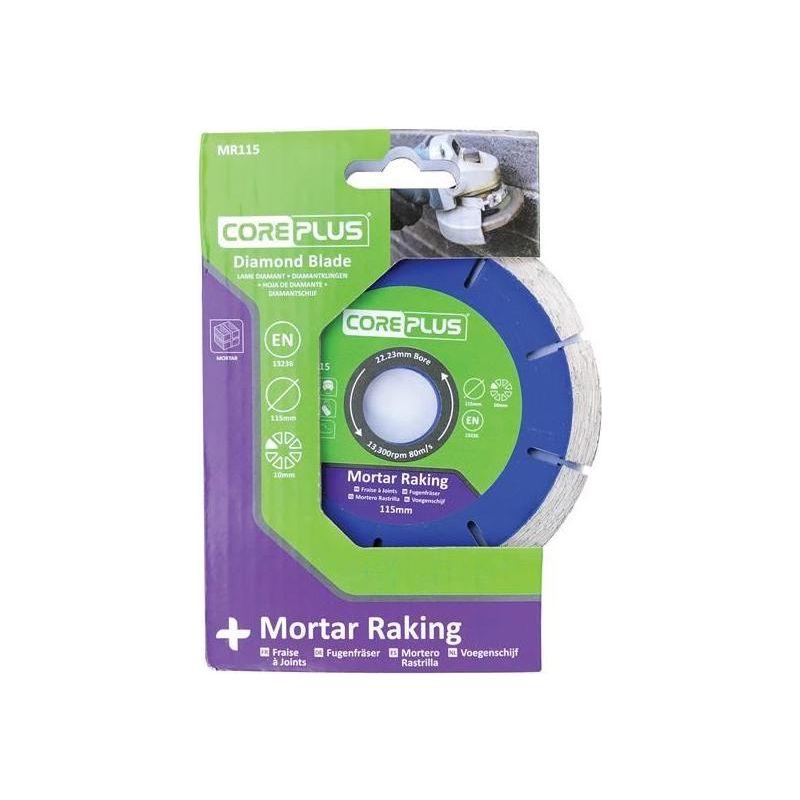 Coreplus MR115 Mortar Raking Diamond Blade 115mm CorePlus - RockBottom Northampton