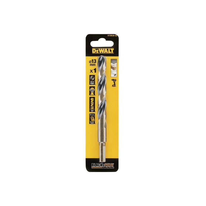 Dewalt Power Tools BLACK&GOLD HSS Drill Bit 13.0mm DeWALT Power Tools - RockBottom Northampton