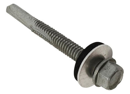 Forgefix TechFast Roofing Sheet to Steel Hex Screw & Washer No.5 Tip 5.5 x 65mm Box 100 ForgeFix - RockBottom Northampton