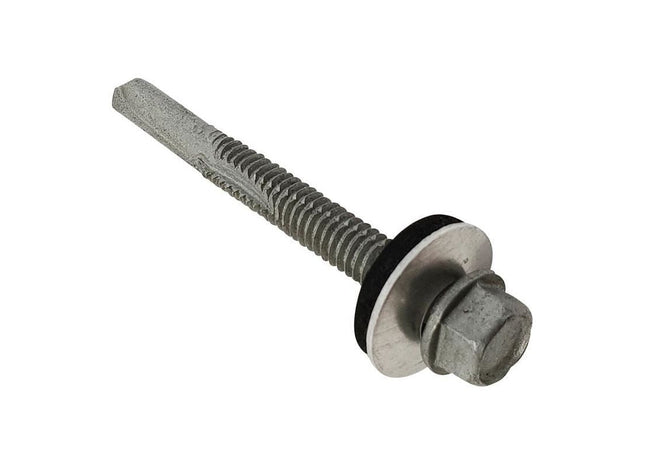 Forgefix TechFast Roofing Sheet to Steel Hex Screw & Washer No.5 Tip 5.5 x 65mm Box 100 ForgeFix - RockBottom Northampton