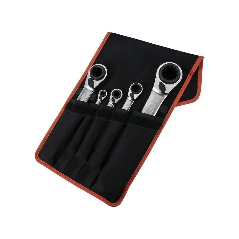 Bahco S4RM Series Reversible Ratchet Spanners Set, 5 Piece Bahco - RockBottom Northampton