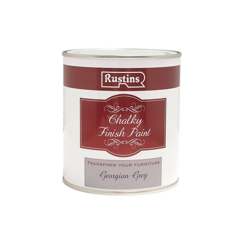 Rustins Chalky Finish Paint Georgian Grey 250ml Rustins - RockBottom Nothampton