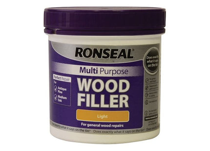 Ronseal Multipurpose Wood Filler Tub Light 465g Ronseal - RockBottom Nothampton