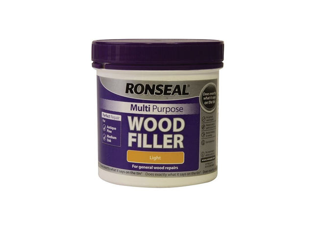 Ronseal Multipurpose Wood Filler Tub Light 465g Ronseal - RockBottom Nothampton