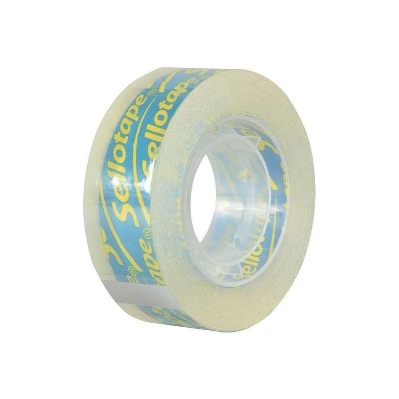 Sellotape Super Clear Sticky Tape - 1 Roll 18mm x 25m Sellotape - RockBottom Nothampton