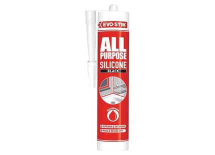 Evo-Stik 112872 All Purpose Flex Silicone Sealant Black C20 EVO-STIK - RockBottom Northamptin