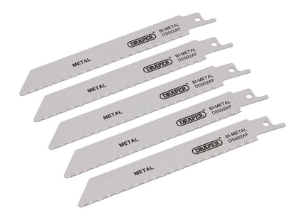 Draper Bi-metal Reciprocating Saw Blades for Metal Cutting, 150mm, 24tpi (Pack o Draper - Town Tools 
