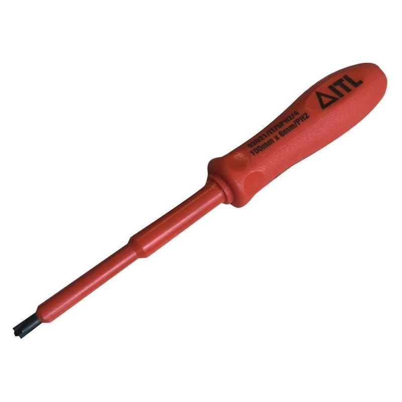 Itl Insulated Insulated Slotted/Phillips Screwdriver 100 x 6mm x PH2 ITL Insulated - RockBottom Northampton