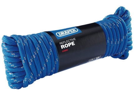 Draper Reflective Polypropylene Rope, 15m x 9mm 04882 Draper - Town Tools 