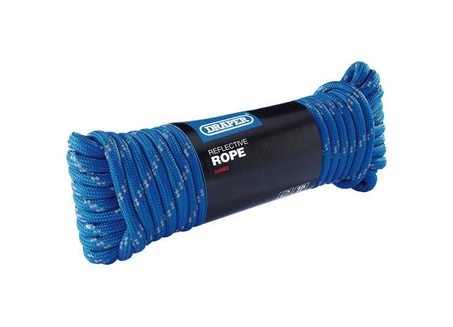 Draper Reflective Polypropylene Rope, 15m x 9mm 04882 Draper - Town Tools 