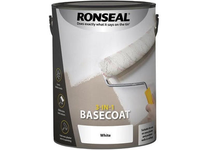 Ronseal 3-in-1 Basecoat White 5 litre Ronseal - RockBottom Nothampton