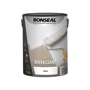 Ronseal 3-in-1 Basecoat White 5 litre Ronseal - RockBottom Nothampton
