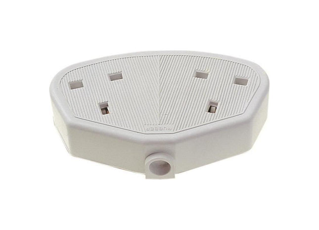 Dencon Rubber Trailing Socket 13A 2-Gang White Dencon - RockBottom Northampton