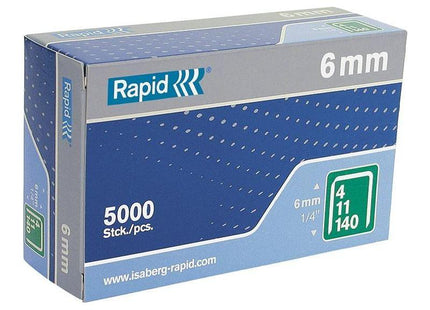 Rapid 140/6 6mm Galvanised Staples (Box 5000) Rapid - RockBottom Nothampton