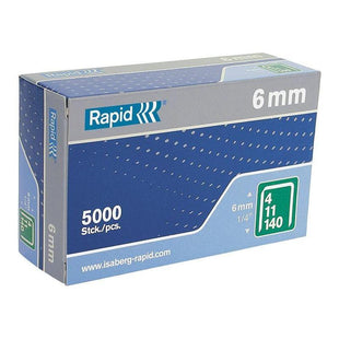 Rapid 140/6 6mm Galvanised Staples (Box 5000) Rapid - RockBottom Nothampton