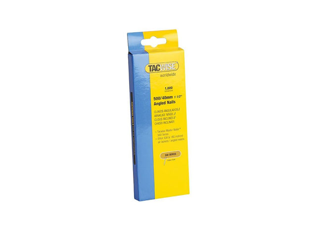 Tacwise 500 18 Gauge 40mm Angled Nails (Pack 1000) Tacwise - RockBottom Northampton