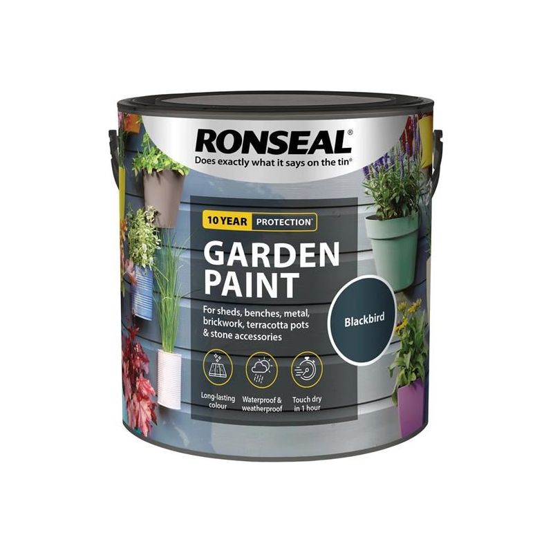 Ronseal Garden Paint Blackbird 2.5 litre Ronseal - RockBottom Nothampton