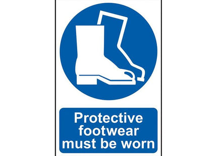 Scan Protective Footwear Must Be Worn - PVC Sign 200 x 300mm Scan - RockBottom Nothampton