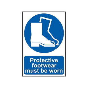 Scan Protective Footwear Must Be Worn - PVC Sign 200 x 300mm Scan - RockBottom Nothampton