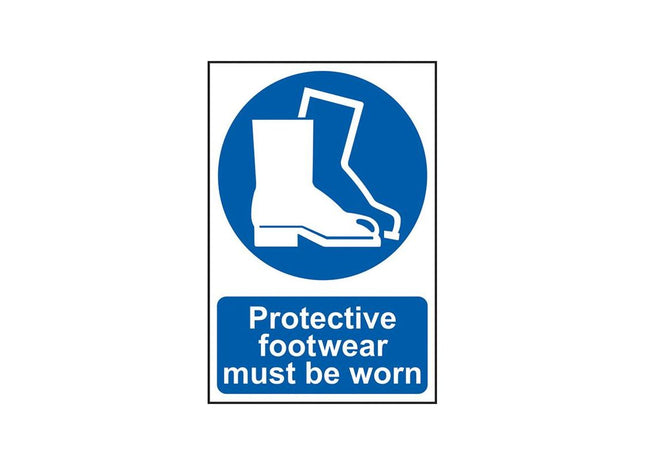 Scan Protective Footwear Must Be Worn - PVC Sign 200 x 300mm Scan - RockBottom Nothampton