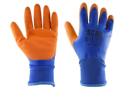 Scan Thermal Waterproof Latex Coated Gloves - XL (Size 10) Scan - RockBottom Nothampton