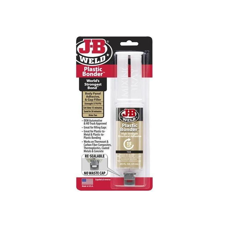 J-B Weld PlasticBonder™ Syringe Tan 25ml J-B Weld - RockBottom Northampton