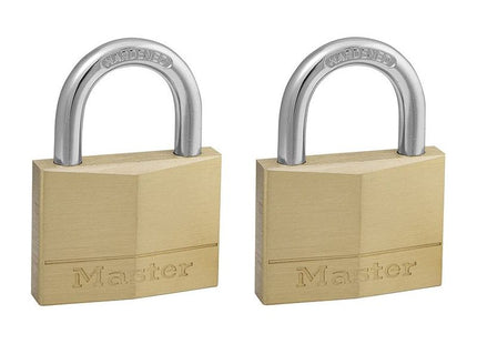 Master Lock Solid Brass 50mm Padlock 5-Pin - Keyed Alike x 2 Master Lock - RockBottom Northampton