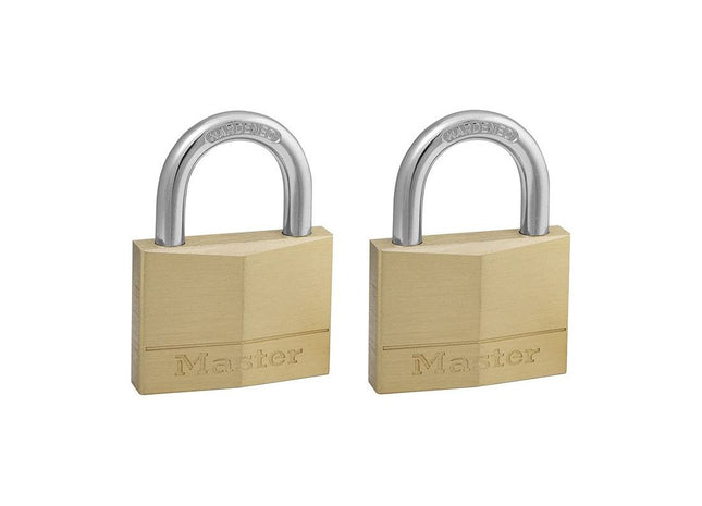 Master Lock Solid Brass 50mm Padlock 5-Pin - Keyed Alike x 2 Master Lock - RockBottom Northampton