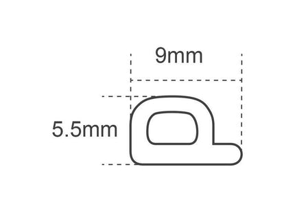 Faithfull EPDM Draught Excluder White 6M 9 x 5.5mm Faithfull - RockBottom Northampton