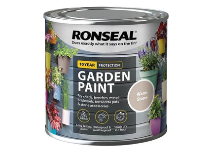 Ronseal Garden Paint Warm Stone 250ml Ronseal - RockBottom Nothampton